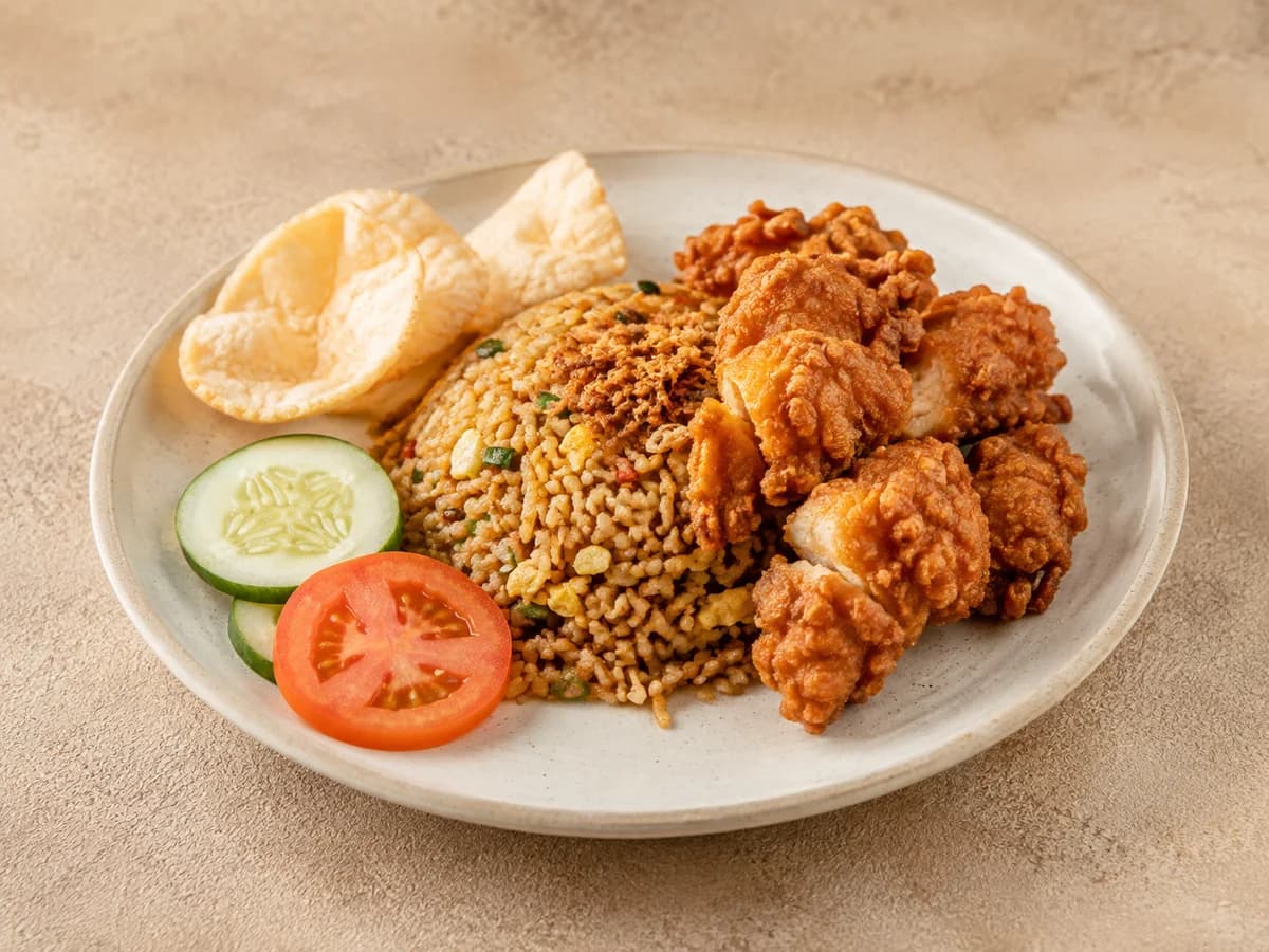 Nasi Goreng + Ayam Crispy