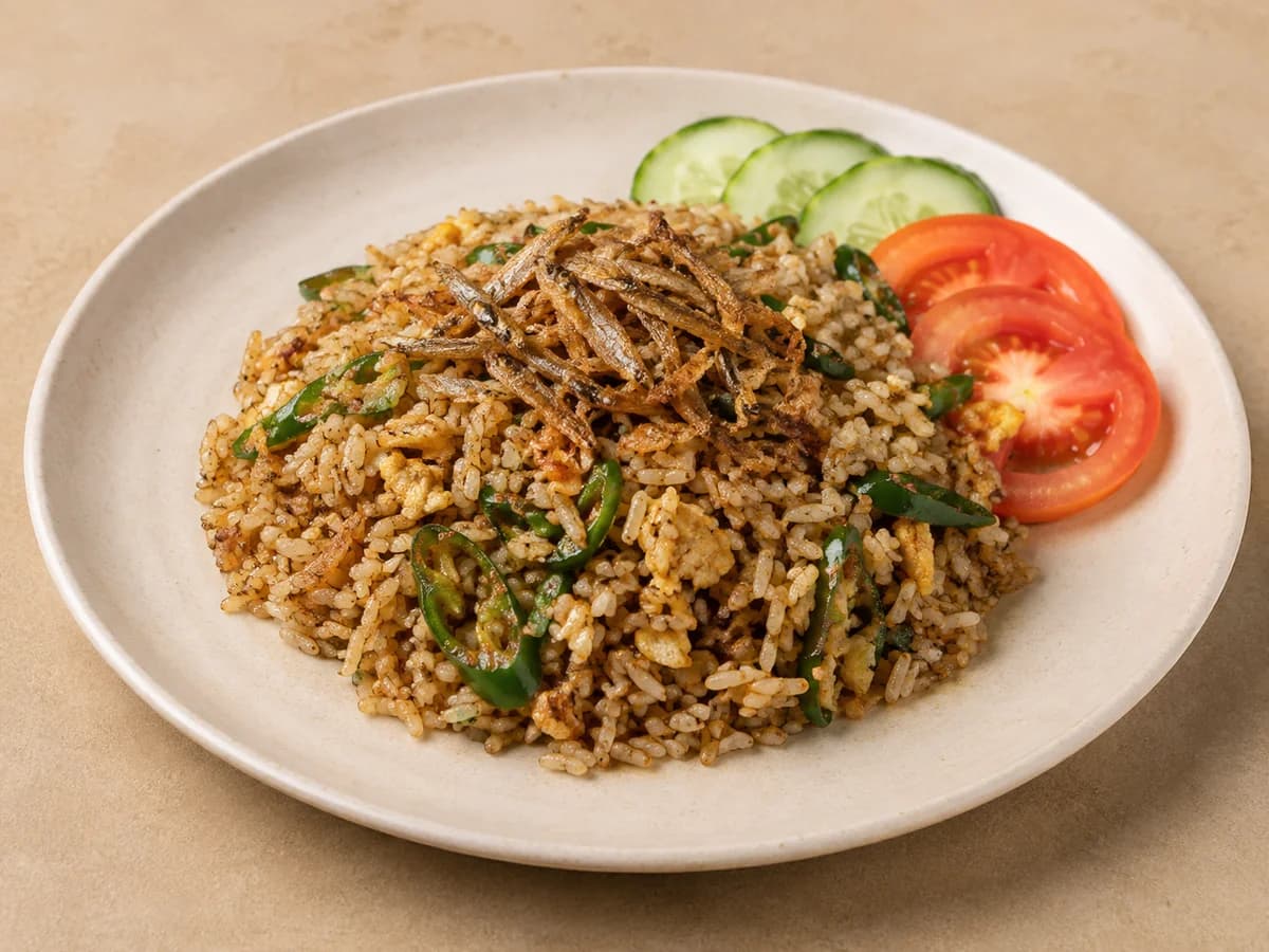 Nasi Goreng Teri Cabe Ijo